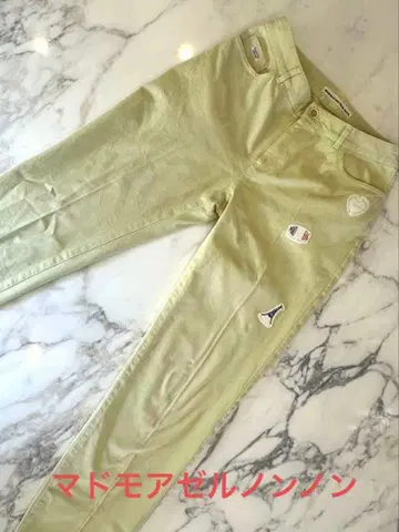 마드모아젤 논논 라이트 그린 캐주얼 팬츠 사이즈 40 L