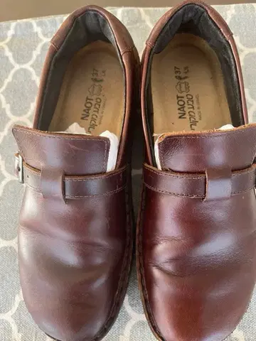 NAOTO 피사크 컴포트 슈즈 브라운 가죽 37