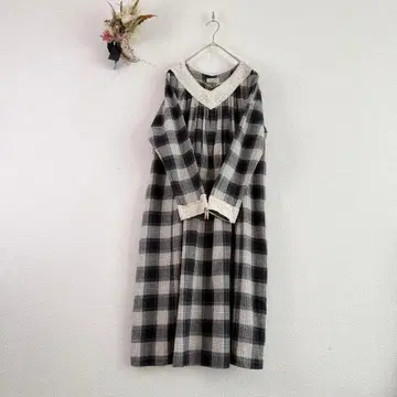 사만사 모스모스 체크 레이스 원피스