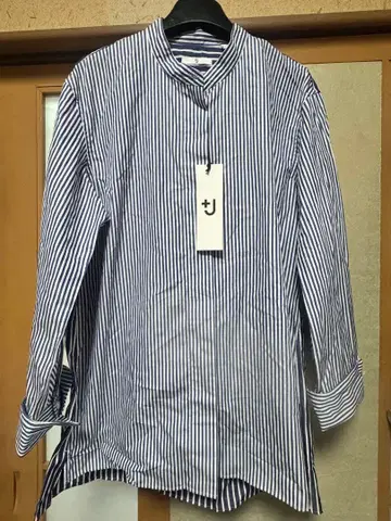 [ 택 포함 ] 유니클로 수피마 코튼 스탠드 카라 셔츠 긴팔 L 사이즈