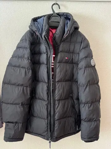 타미 힐피거 다운 자켓 블랙