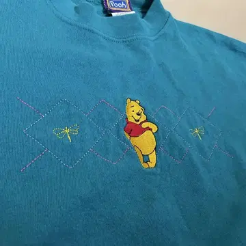 미국제 90s 곰돌이 푸 맨투맨 빈티지