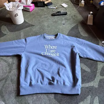 라이트 블루 트레이닝복 'Where U are Change it'