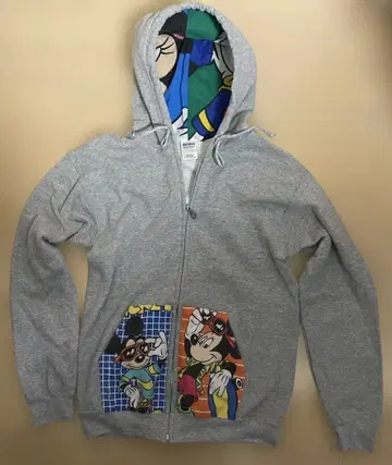 디즈니 풀 집업 후드티 빈티지 미키 미니 도널드 덕