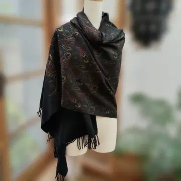 Brian Weisz 영국제 캐시미어 100% 핸드 프린트 스톨