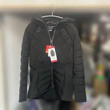 TOMMY HILFIGER 블랙 퀼팅 자켓 M