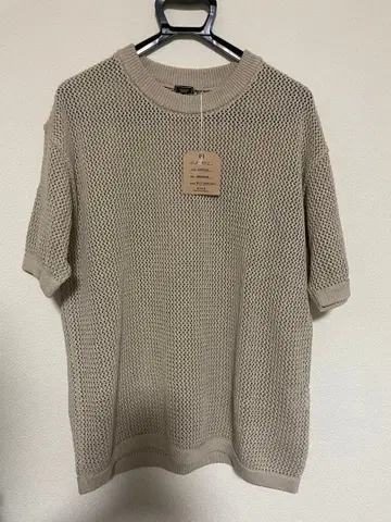 사이즈 M GOLD 메쉬 니트 셔츠