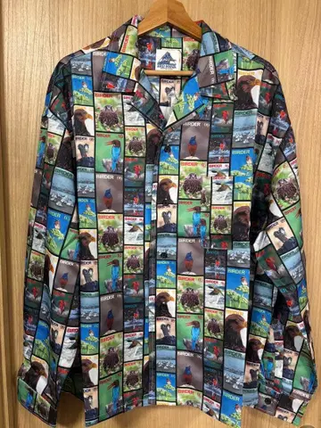 BIRD MANIA 버드 모티브 셔츠 F 사이즈 정가 16500엔