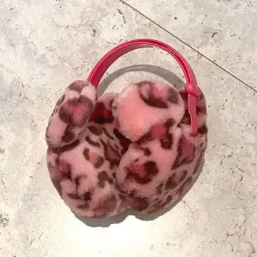 핑크 레오파드 무늬 귀도리 디즈니