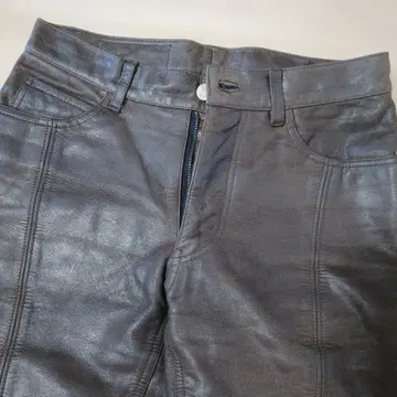 ADMIX 다크 브라운 가죽 팬츠 부츠컷