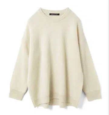 미사용 새상품 미즈이로 인드 울 니트 크루넥 와이드 풀오버