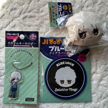 다이소 블루 록 나기 세이시로 아크릴 스탠드 키링 봉제 인형 코스터