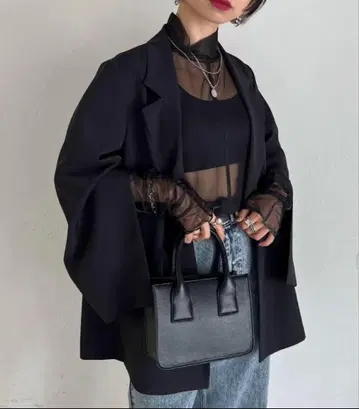 PAGEBOY 망토 슬리브 자켓 블랙