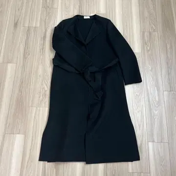 PLST 블랙 롱 코트 벨트 포함