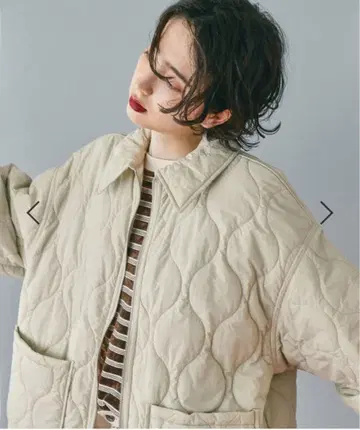 니코앤드 리버서블 모듬 패턴 퀼트 자켓 M 그레이지