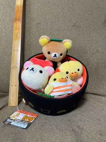 리락쿠마 초밥통 봉제 인형 귀여운 초밥 참치 연어 키이로이토리