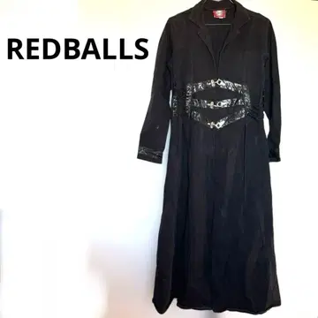 REDBALLS 블랙 롱 코트