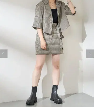 [ Chico ] 긴팔 숏 기장 테일러드 자켓 셋업