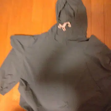 그레이 후드 부착 나일론 자켓