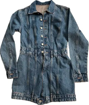 [ ZARA ] 데님 올인원 숏 기장 올인원 긴팔