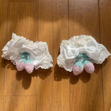 Angelic Pretty 짜임 딸기 소매 장식