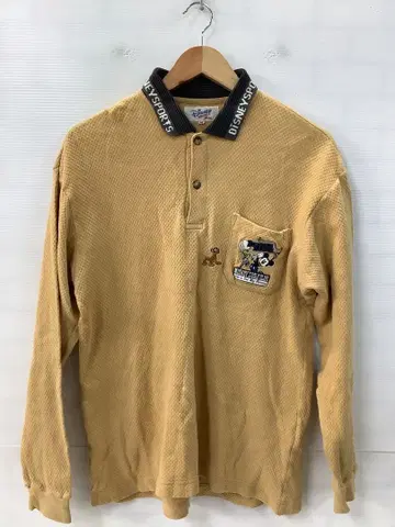 11.22 A102P 빈티지 긴팔 피케 셔츠 카멜 M
