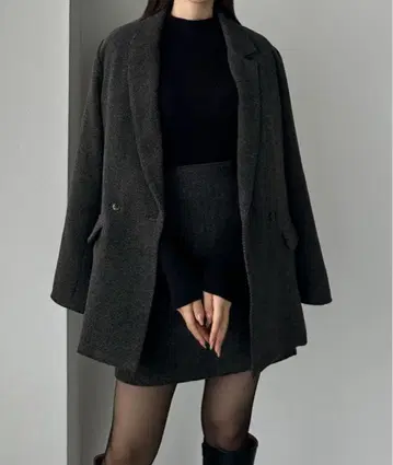 헤링본 테일러드 자켓