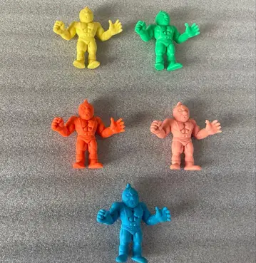 근육맨 지우개 스구루 5색 세트 당시물 쇼와 레트로