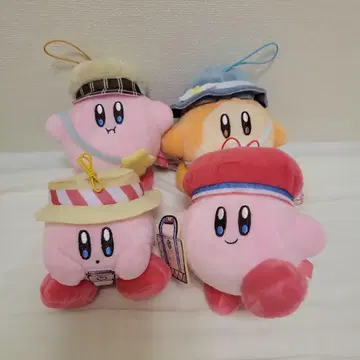 커비 봉제 인형 마스코트 4체 세트