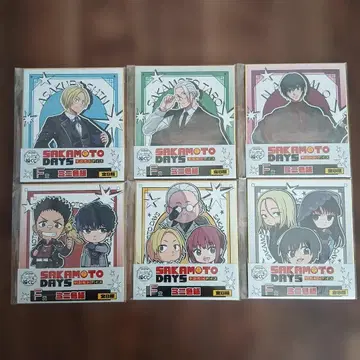 사카모토 데이즈 캐릭터 복권 미니 색지 6종 세트