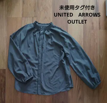 UNITED ARROWS 프릴 달린 그레이 셔츠 프리 사이즈