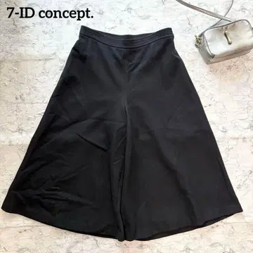 [ 7-ID concept. ] 세븐아이디컨셉 울 가우초 팬츠 블랙