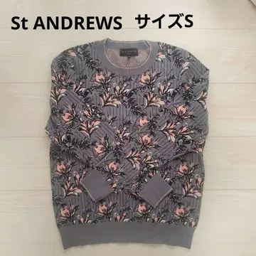 St ANDREWS 꽃무늬 스웨터 사이즈 S