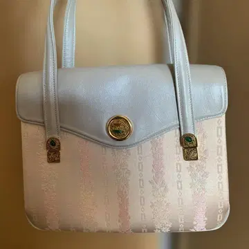 하마노 핸드백 색석 부착 새상품급