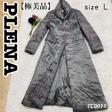 컨디션 최상 PLENA  한국 셀렉 브랜드 충전솜 롱 코트 그레이 L