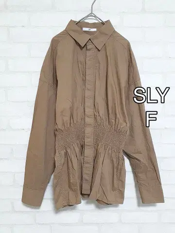 M464 SLY 밀리터리 셔츠 블라우스 셔링 허리 하자품