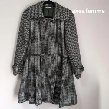 axesfemme 트위드 체크 코트 M
