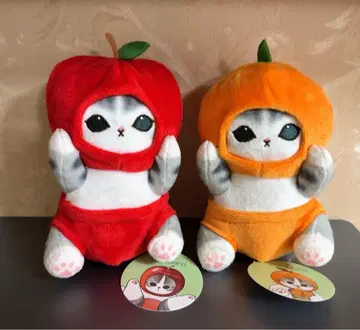 mofusand 모프 샌드 후르츠냥 봉제 인형 귤 사과