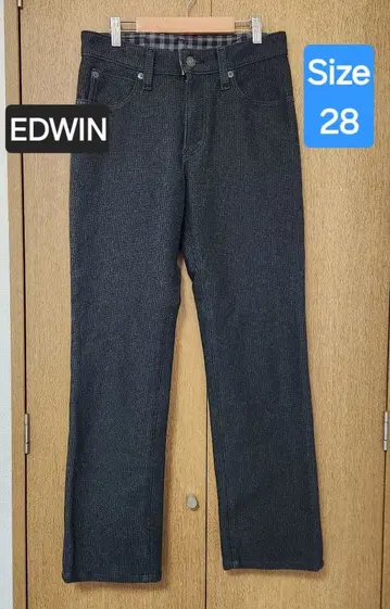 EDWIN 503 스트레이트 팬츠 기모 사이즈 28 다크 그레이