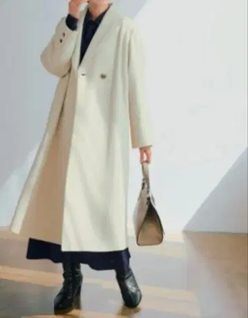 [COHINA] [COHINA] 숄카라 울 코트 아이보리