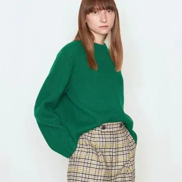 AEWEN MATOPH 울 아제 크루넥 리브 니트