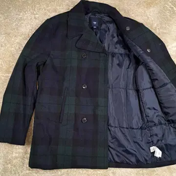 새상품급 빅 사이즈 GAP 블랙워치 패딩 자켓 P코트