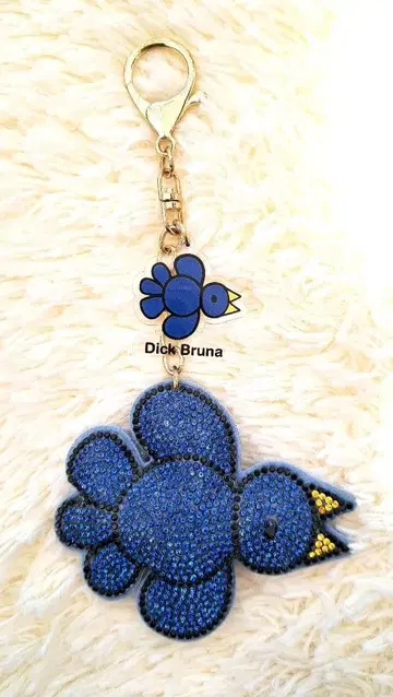 미사용 미피 블루버드 큐빅 키링