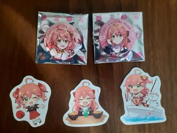 스시로 x 사쿠라미코 콜라보 한정판 캔뱃지 & 피크 세트