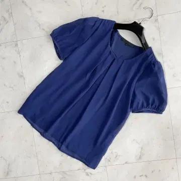 ANAYI 아나이 블라우스 반팔 네이비 38