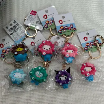 파스텔 미야쿠미야쿠 산리오 입체 마스코트 키링 전 종류