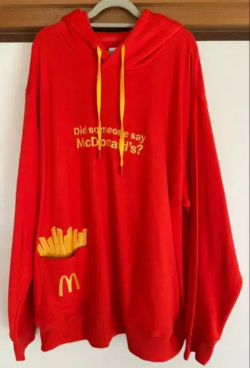 [ 미사용 새상품 ] 그라니프 맥도날드 후드티 맨투맨 L 사이즈 빨간색
