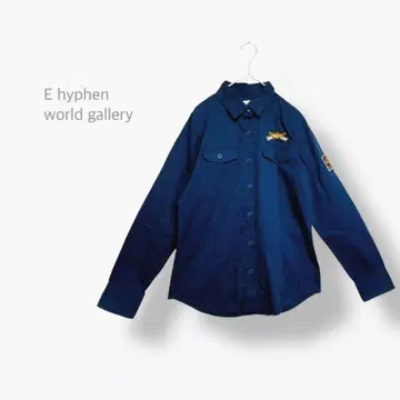 [ 하이픈월드 갤러리 ] 밀리터리 긴팔 셔츠 엠블럼 와펜