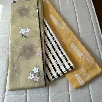 꽃무늬 스트라이프 반폭 오비