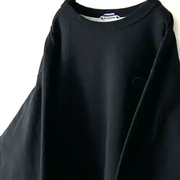 챔피온 로고 자수 플레인 맨투맨 L 블랙 구제 의류